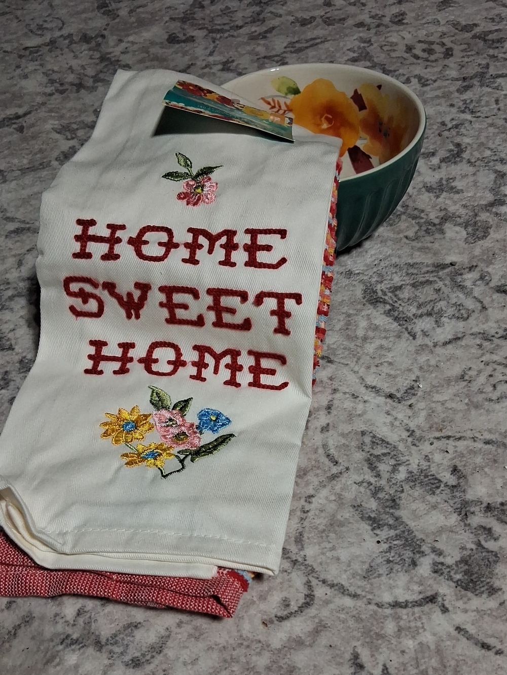 The Pioneer Woman Home Sweet Home Embroidered Kitchen Towel Set & Bowl